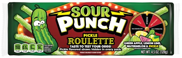 SOUR PUNCH - Pickle Roulette Straws 128g